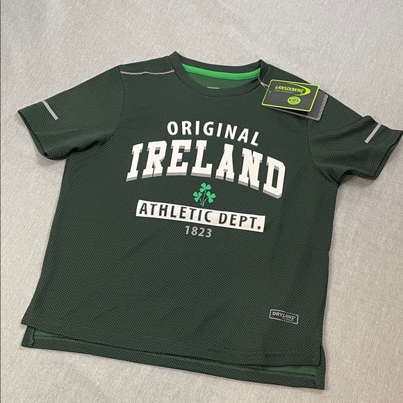 Lansdowne Ireland Athletic Dept Performance Soccer T-Shirt Green Kids 7/8 Years - Picture 8 of 8